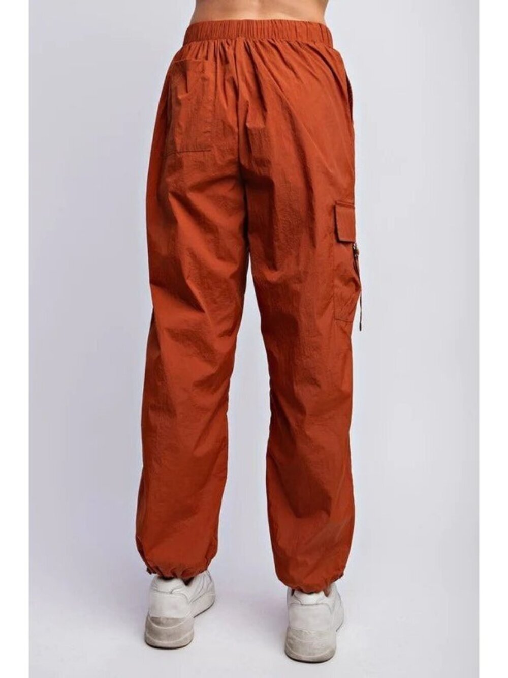 Easel Easy Breezy Parachute Cargo Pants in Cinnamon Small - Picture 4 of 4